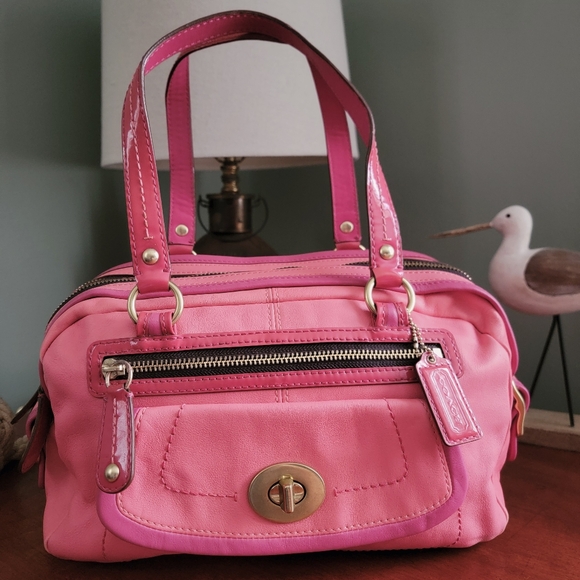 Coach Handbags - Coach 13382 Bonnie Satchel Pink Colorblock Leather Shoulder Bag Y2K